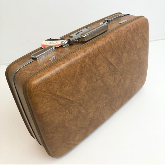 vintage hard shell suitcase